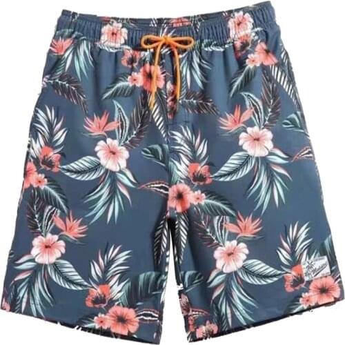 Mens Board Swim Shorts Men Beach Swimming Suit Bermuda Surf Short Flowers Pattern Pocket Design for Man Sea GYM Wear#A