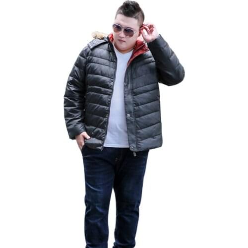 Autumn and Winter Thick Extra Large code M-7XL8XL 9XL Mens Cotton coat Mens New Hooded Large Fur collar Short Casual jacket