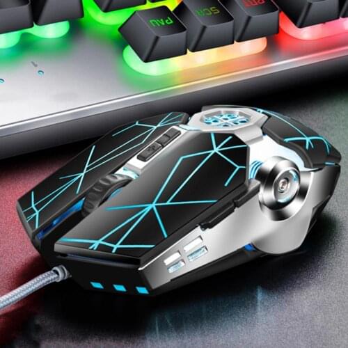 Q7 USB Wired Optical Mouse Mini LED RGB Lights Gaming Mechanical Mouse for Computer Laptop