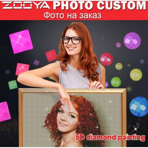 ZOOYA Picture Photos Custom Diy Diamond Painting Kit Full Rhinestone 3D Square Diamond Cross stitch Pasted Embroidery Family DZ1