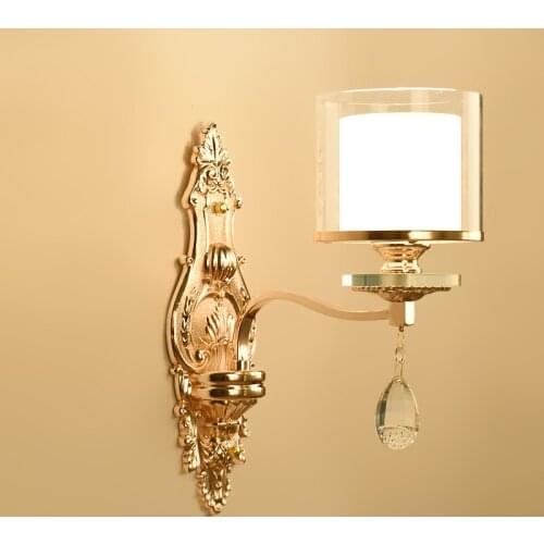 Wall lamp bedside lamp LED simple modern hotel living room bedroom aisle balcony single head double head lamp