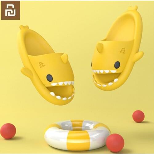 Youpin 2021 New Summer Slippers Lovely Shark Shape Slides Outdoor Women Shoes Kids Children Flip Flops Men Couples Cartoon