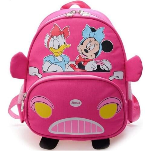 New Cartoon Backpack Minnie Mickey Print Schoolbag Kindergarten/Primary School Kids Bags Infantil Mochila For Baby Girls Boys