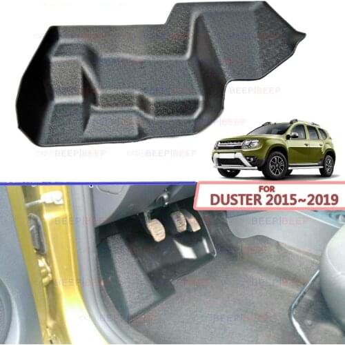 Plate under the pedals on inner carpet for Renault Duster 2015~2019 plastic ABS accessories car styling dirt protection carpets