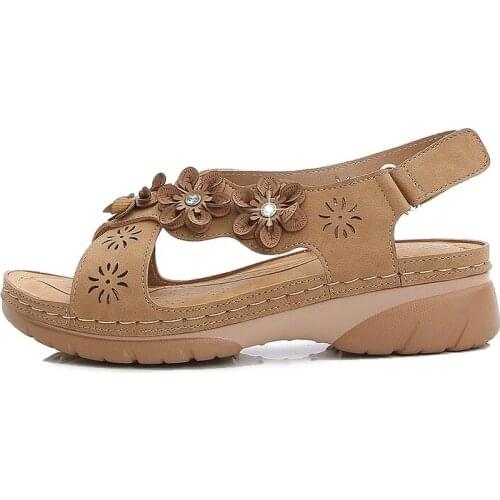 Gladiator Floral Wedges Sandals for Women Brand Designer High Quality Female Summer Outdoor Shoes