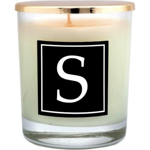 Vi̇vas S letter Glass Candle candles and scents свечи и ароматы velas y aromas