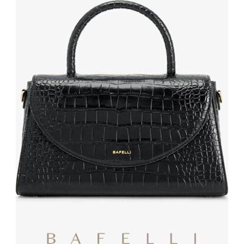 BAFELLI BAG WOMEN 2021 NEW GENUINE LEATHER WOMENS TOP HANDLE BAGS LADY LUXURY CROSSBODY SHOULDER BAGS CROCODILE PATTERN PURSE