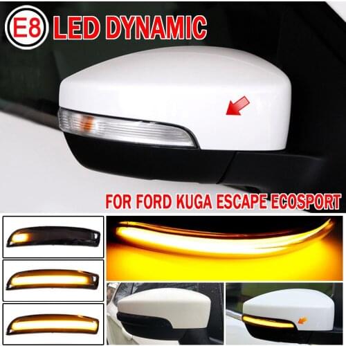 For Ford Kuga Escape EcoSport 2013-18 Focus 3 MK3 SE ST RS LED Dynamic Turn Signal Light Side Rear-View Mirror Indicator Blinker