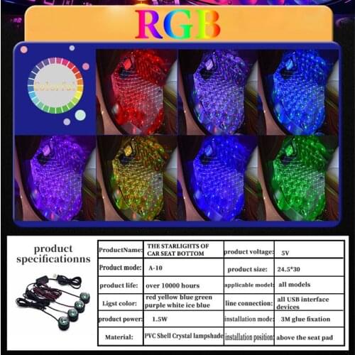 USB RGB LED car ambient light Car Interior light Car Roof Star Night Lights Projector Light Interior Ambient Decorative Light