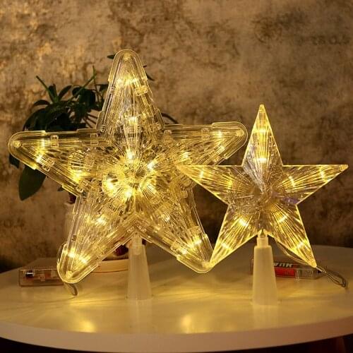 Christmas Tree Top LED Star Night Light Christmas Ornaments Garland New Year 2022 Decor Christmas Decorations for Home Navidad