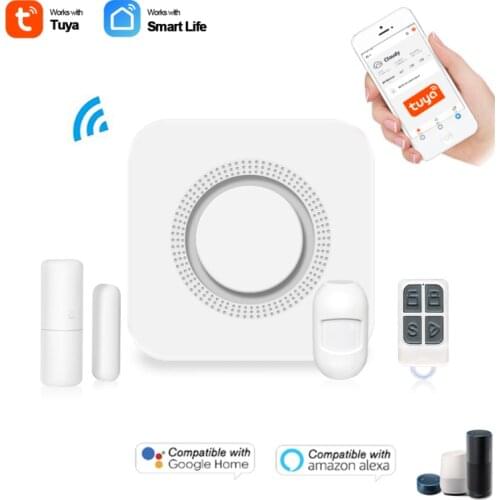 Tuya WiFi Siren Alarm Detector Sensor Wireless Sound Light Alarm Smart Life Control WiFi Alarm Home Security Sensor