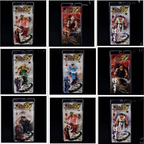 In Stock 18cm NECA Ken chun-li Guile Hoshi Ryu Akuma Gouki PVC Action Figure Collectible Model Toy Gift