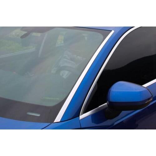 High quality stainless steel 2pcs car Front windscreen both sides decorative trim,protective trim for Audi Q3 2019-2020