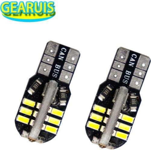 100pcs T10 canbus 24 smd 3014 led 1.5w White 6000K W5W LED NO error Wedge License Plate Light Lamp Car Light Source 12V DC