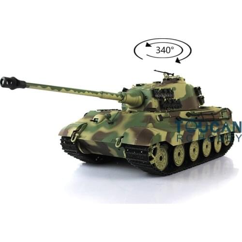 2.4G Heng Long 1/16 Scale 7.0 Plastic German King Tiger RTR RC Tank Model 3888A TH17517