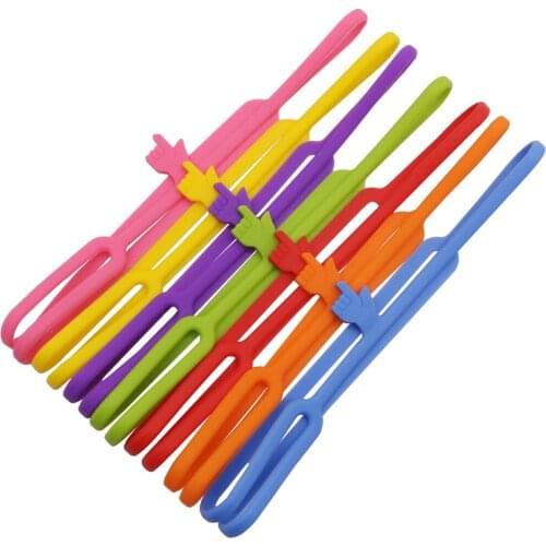 2 pcs Hot Sale New Cute Silicone Finger Pointing Bookmark Book Mark Office Supply Funny Gift Drop Shipping