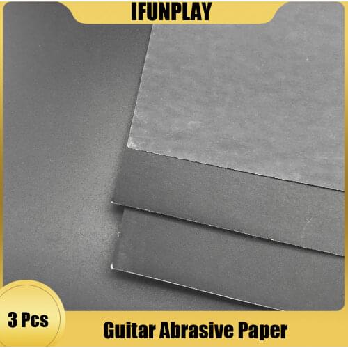 3pcs Guitar Fret Bridge Nut and Saddle Sandpaper Brushed Water Sanding Paper Polishing Grinding Tools Grit Abrasive Paper