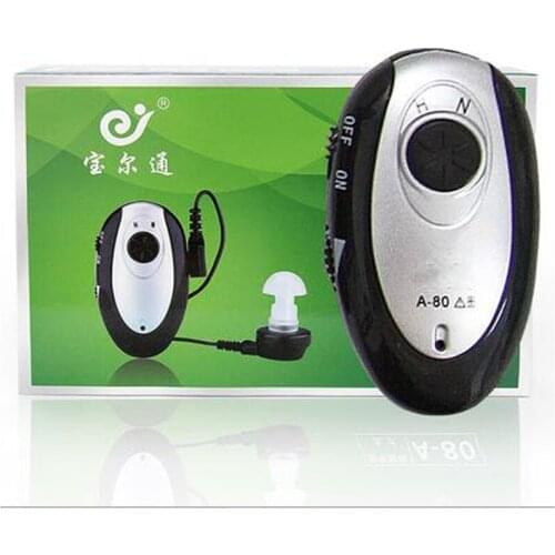 A-80 Build-in Battery Rechargeable Hearing Aid Aids Adjustable Volume N-H Noise Reduction In Ear Invisible Voice Sound Amplifier