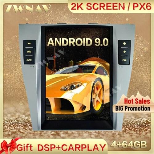 DSP Carplay Tesla screen 4+64GB Android 9.0 Car Multimedia Player For Toyota Camry 2006-2011 GPS Radio Auto stereo IPS head unit