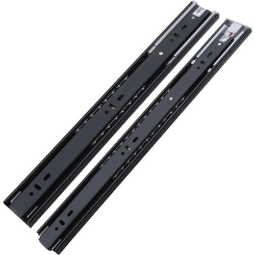 Buffer Damping Drawer Slide Rail Cabinet Wardrobe Rail Three-section Mute Drawer Rail Steel Ball Slide Rail 12 14 16 18 20 Inch