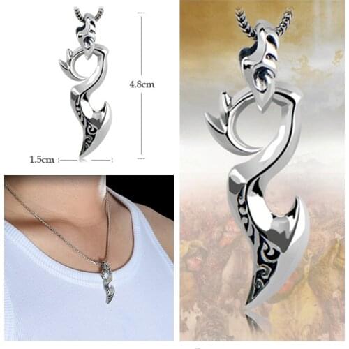 Personality Mens Dragon Pendant Necklace Jewelry Retro Silver Plated Chain Necklace Male Choker Accessories Best Birthday Gift