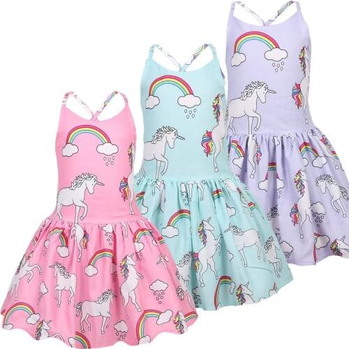 Kids Dress Girl Cartoon Birthday Party Kids Girls Summer Dresses Summer Cotton Children Kids Dresses For Girls Clothes