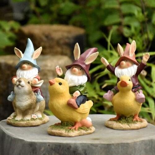 American Country Cartoon Elf Resin Statue Ornaments Outdoor Balcony Sculpture Crafts Courtyard Villa Garden Figurines Decoration