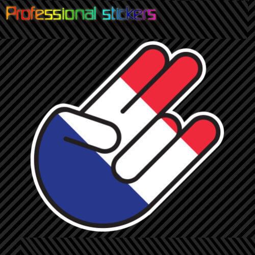 French Shocker Sticker Die Cut Decal Self Adhesive Vinyl France FRA FR Stickers for Motos, Cars, Laptops, Phone