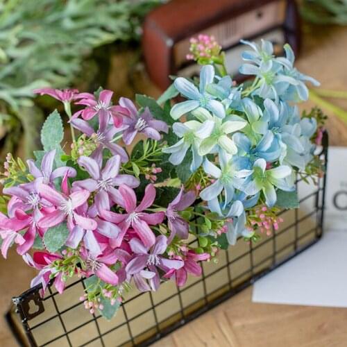 20 Head European Simulation Daffodil Silk Artificial Flower DIY Flower Arrangement Supply Wedding Party Decoration Bouquet