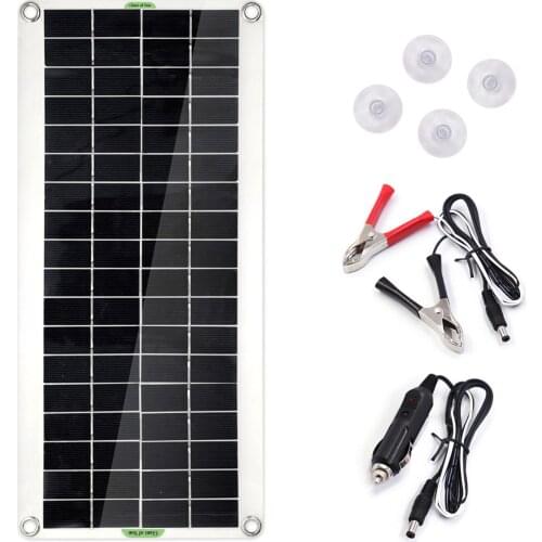 20W Solar Panel Kit Outdoor Car Boat Battery Power Supply Solar System DIY Panel Battery Charger