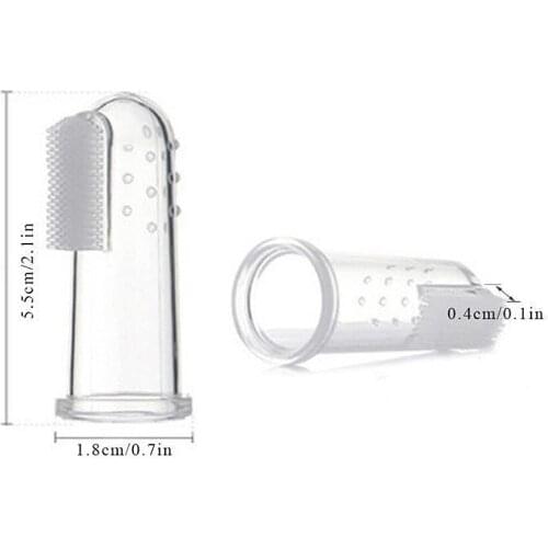 Hot! 10PCS Baby Toothbrush Children Teeth Clear Massage Soft Silicone Infant Rubber Cleaning Brush Baby Dental Care Toothbrush