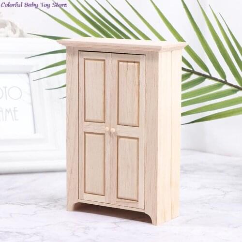 Miniature Kitchen Cabinet Cupboards with Drawer 1/12 Dollhouse Furniture Toy Closet Furniture Accessories