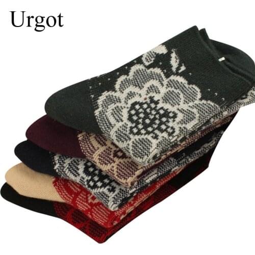 Urgot 5 Pairs Womens Socks New Japanese Harajuku Ethnic Style Womens Socks Short Tube Cotton Sock Girls Ladies Calcetines Meias
