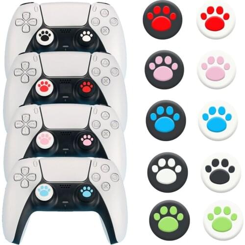 Cat Paw Thumb Stick Grip Cap Joystick Cover Case For Sony PS5 PS4 PS3 Slim Xbox 360/One Series X/S Elite Switch Pro Thumbstick