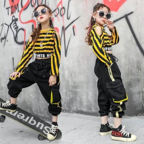 Girls' autumn suits, Korean hip-hop street dance clothes, 2020 spring and autumn new net red performance clothes overalls two-pi