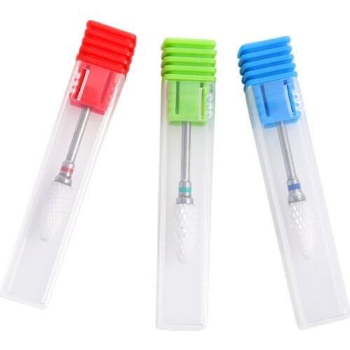 1 x Electric Nail Files Manicure Cutter Nail Art Tools 3Colors Ceramic Nail Drill Bits Manicure Machine Accessories Rotary