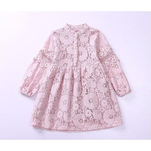 2020 Big Girl Sweet Lace Dress Spring Autumn Girls Baby Princess Birthday Dresses Vestido Children Clothes Ropa 4-14T