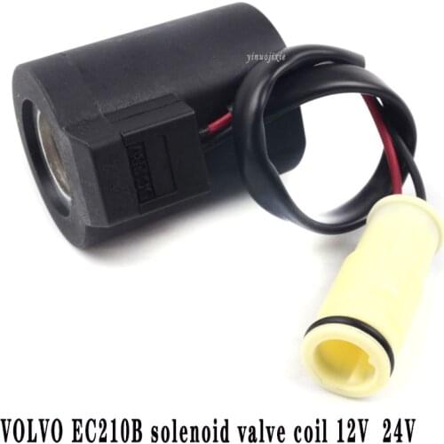 Applicable construction machinery excavator EC210B high quality solenoid valve coil 12V 24V made in China