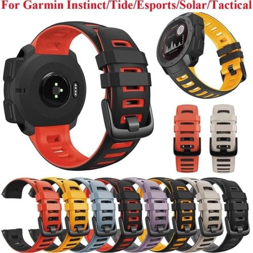 Silicone Watch Band Straps For Garmin Instinct Smartwatch Replacement Wriststrap Instinct Tide/Esports/Solar/Tactical Wristband