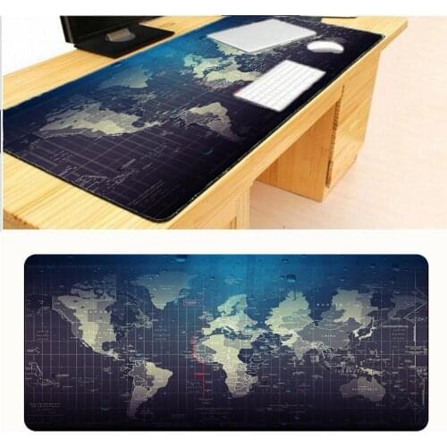 Mairuige 30x80cm 40X90cm Locking Edge Rubber Mice Mat Old World Map Gaming Mouse Pad PC Computer Laptop As for LOL CSGO