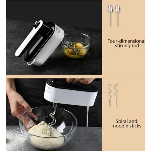 Hand Mixer Electric Handheld Mixer for Baking Cake Egg Cream Food Beater 5 Speed Stainless Steel Accessories for Kitchen N0PF