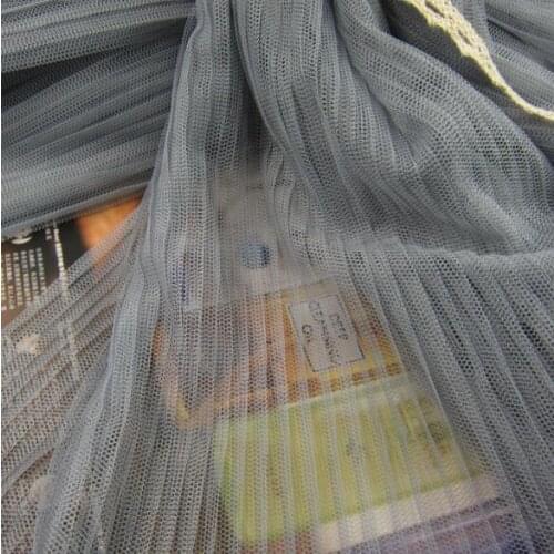 10Metres 158cm Width Grey Tulle Mesh Pleated Fabric Transparent Hard Net Gauze Fabric For Dancing Skirt ChildrenS Clothing