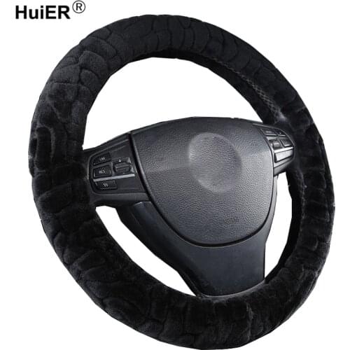 Winter Car Steering Wheel Cover Fashion Plush Soft Volant Universal Braid on the Steering-wheel Car Styling Automobile Protector