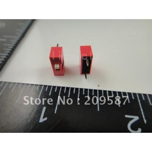50pcs 1P 1 Position DIP Switch 2.54mm Pitch 2 Row 2 Pin Slide DIP Switch
