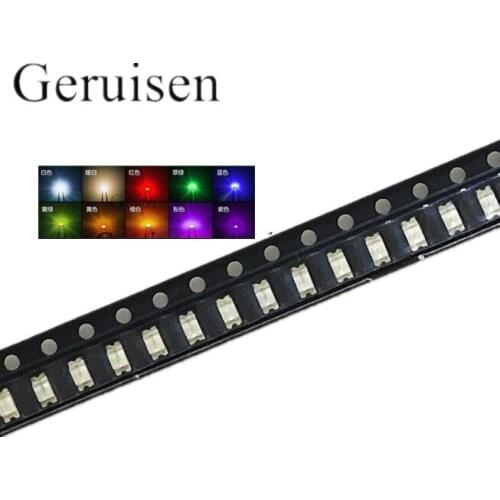 500pcs/lot 3216 1206 SMD Led Super Bright Red/Green/Blue/Yellow/White/RGB/ICE BLUE/UV Water Clear LED Light Diode 3.2*1.6*0.8mm