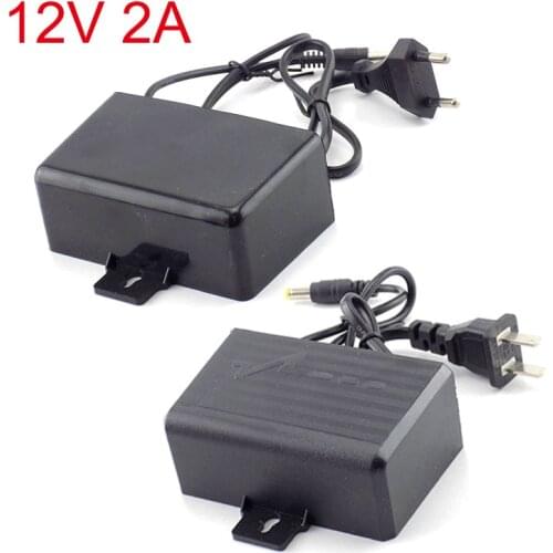 CCTV Camera Power Supply Adaptor AC/DC 12V 2A 2000ma Outdoor Waterproof EU US Plug Adapter Charger for CCTV Video Camera U26