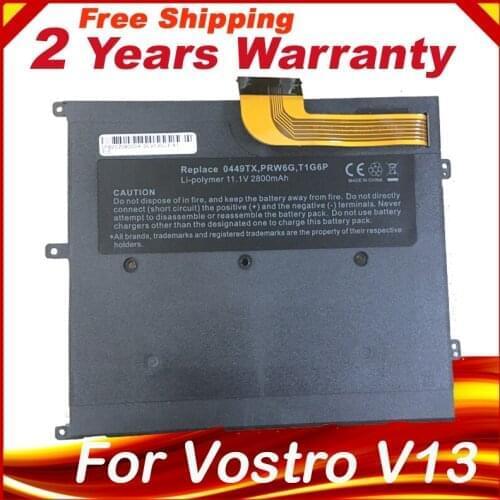 HSW Special 2800mAh 11.1v Laptop Battery Replacement for Dell Vostro V13 V13Z V130 V1300 0NTG4J 0PRW6G 0449TX PRW6 fast shipping