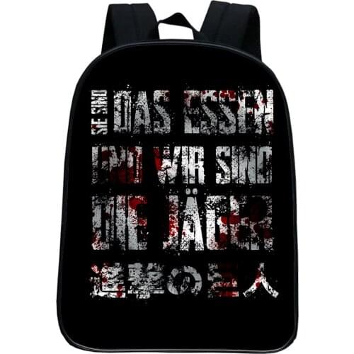 Anime Attack On Titan Backpack Teens Traveling Bags Boys Girls Daily School Bag Mochila