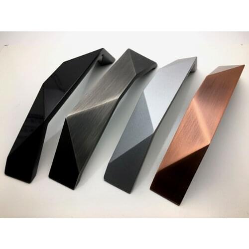 FAST SHIPPING Newly Designed Zinc Hole to hole 32mm to 192mm Alloy Cabinet Handle Black Silver Antique Brass finish Drawer Knob