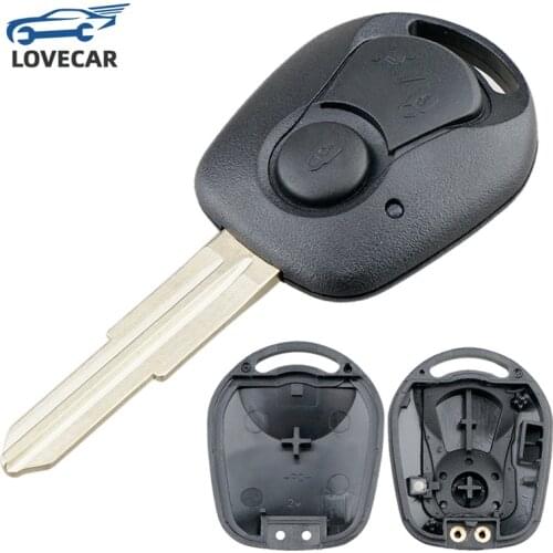 2 Buttons Car Key Fob Case Shell Replacement Remote Cover Fit for SSANGYONG ACTYON KYRON REXTON